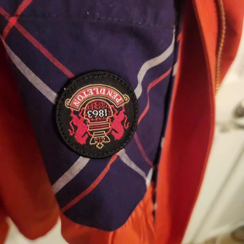 Pendleton Red Coat With Plaid Interior - image 3